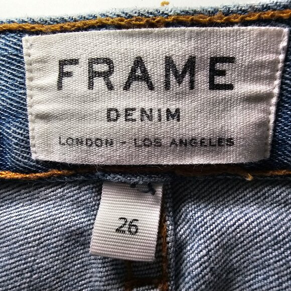 Frame Denim Le Original Jeans Jones Wash Size 26 High Rise Straight Leg - Picture 8 of 15